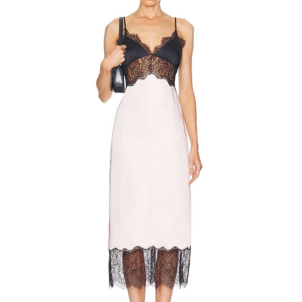 LPA | NWOT! Rosa Lace Satin Midi Dress Size: Small